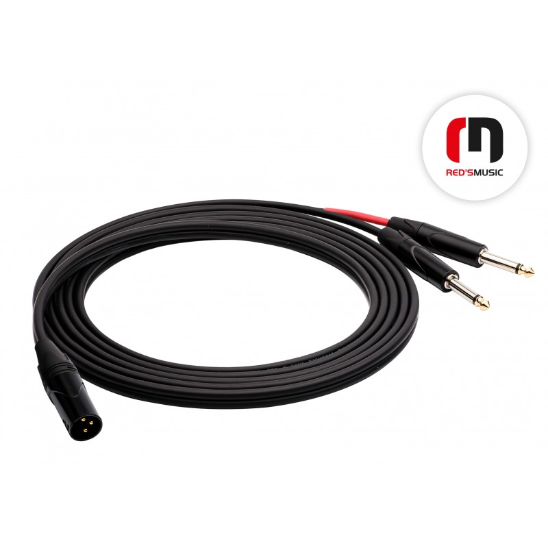 Reds Music  AU5130BX Kabel Audio - XLR M / 2 x Jack mono 6.3 długość 3.0 m
